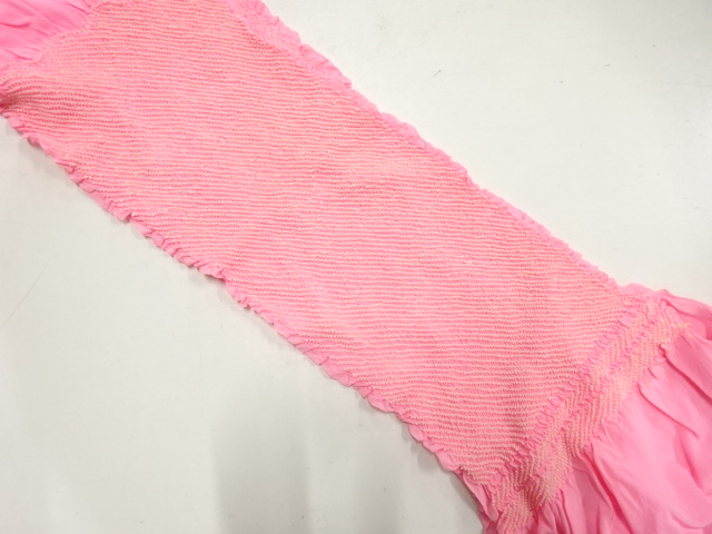 正絹　絞り　帯揚げ